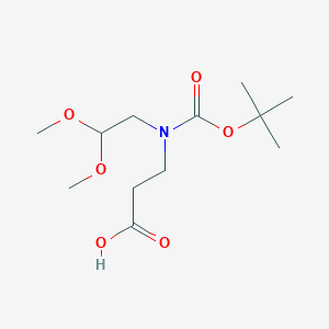 3-{[(t-Butoxy)carbonyl](2,2-dimethoxyethyl)amino}propanoic acid