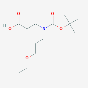 B6309274 3-{[(t-Butoxy)carbonyl](3-ethoxypropyl)amino}propanoic acid CAS No. 2109556-52-5
