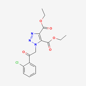 molecular formula C16H16ClN3O5 B6309283 Diethyl 1-[2-(2-chlorophenyl)-2-oxoethyl]triazole-4,5-dicarboxylate CAS No. 1350929-49-5