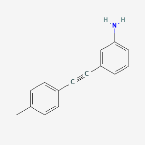 molecular formula C15H13N B6309423 3-p-Tolylethynyl-phenylamine CAS No. 79259-56-6
