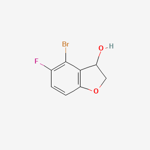 molecular formula C8H6BrFO2 B6309494 4-Bromo-5-fluoro-2,3-dihydrobenzofuran-3-ol CAS No. 2014450-73-6