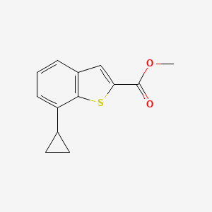 molecular formula C13H12O2S B6309531 Methyl 7-cyclopropylbenzo[b]thiophene-2-carboxylate CAS No. 1954362-71-0