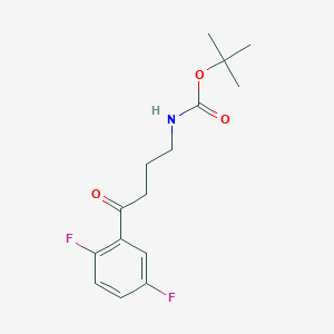 molecular formula C15H19F2NO3 B6309564 Tert-butyl (4-(2,5-difluorophenyl)-4-oxobutyl)carbamate CAS No. 1919868-79-3