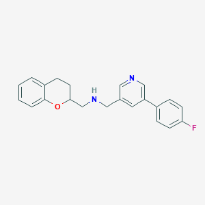 N-((3,4-Dihydro-2H-1-benzopyran-2-yl)methyl)-5-(4-fluorophenyl)-3-pyridinemethanamine