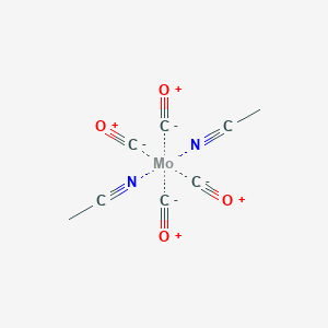 molecular formula C8H6MoN2O4 B6309706 Bis(acetonitrile)tetracarbonylmolybdenum(0);  98% CAS No. 14126-87-5