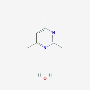 molecular formula C7H12N2O B6309738 2,4,6-Trimethyl-pyrimidine hydrate CAS No. 1858256-54-8