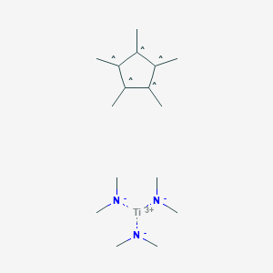 molecular formula C16H33N3Ti B6309857 Pentamethylcyclopentadienyltris (dimethylamino)titanium(IV) CAS No. 154940-96-2
