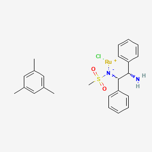 molecular formula C24H29ClN2O2RuS B6309942 Chloro(mesitylene)[(1S,2S)-(-)-2-amino-1,2-diphenylethyl(methylsulfonylamido)]ruthenium(II) CAS No. 865488-44-4