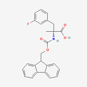 molecular formula C25H22FNO4 B6309999 Fmoc-alpha-methyl-L-3-Fluorophe CAS No. 1410792-22-1