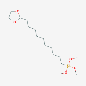 molecular formula C16H34O5Si B6310320 10-(1,3-dioxolan-2-yl)decyl-trimethoxysilane CAS No. 1360716-30-8