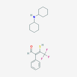 molecular formula C22H30F3NOS B6310372 N-cyclohexylcyclohexanamine;(Z)-4,4,4-trifluoro-2-phenyl-3-sulfanylbut-2-enal CAS No. 131124-02-2