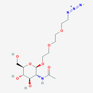 molecular formula C14H26N4O8 B6310441 1-O-(2-(2-(2-Azidoethoxy)ethoxy)ethoxy)-2-acetamido-2deoxy-beta-D-glucopyranoside CAS No. 86520-54-9