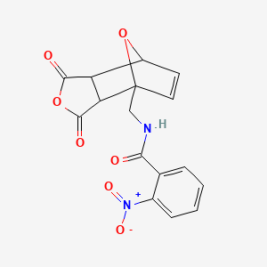 molecular formula C16H12N2O7 B6310490 exo-cis-(+/-)-1-(Benzylamido-methyl-2-nitro)-7-oxabicyclo[2.2.1]hept-5-en-2,3-dicarboxylic anhydride CAS No. 1335042-05-1
