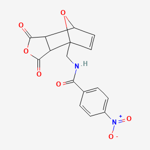 molecular formula C16H12N2O7 B6310491 exo-cis-(+/-)-1-(Benzylamido-methyl-4-nitro)-7-oxabicyclo[2.2.1]hept-5-en-2,3-dicarboxylic anhydride CAS No. 1335042-27-7