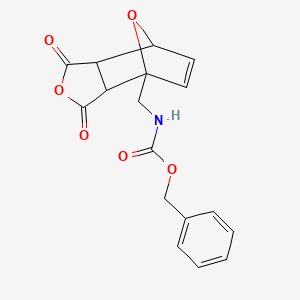 molecular formula C17H15NO6 B6310509 exo-cis-(+/-)-1-(Benzyloxycarbonyl-amino-methyl)-7-oxabicyclo[2.2.1]hept-5-ene-2,3-dicarboxylic anhydride CAS No. 1335042-54-0
