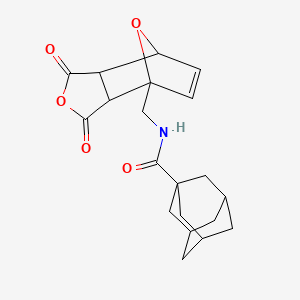 molecular formula C20H23NO5 B6310517 exo-cis-(+/-)-1-(1-Carboxyamido-adamantyl-methyl)-7-oxabicyclo[2.2.1]hept-5-en-2,3-dicarboxylic anhydride CAS No. 167937-97-5