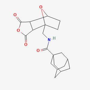 molecular formula C20H25NO5 B6310525 exo-cis-(+/-)-1-(1-Carboxyamido-adamantyl-methyl)-7-oxabicyclo[2.2.1]heptane-2,3-dicarboxylic anhydride CAS No. 167847-54-3