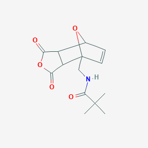 molecular formula C14H17NO5 B6310533 N-[(3,5-dioxo-4,10-dioxatricyclo[5.2.1.02,6]dec-8-en-1-yl)methyl]-2,2-dimethylpropanamide CAS No. 1858257-02-9