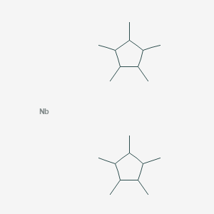 molecular formula C20H40Nb B6310576 Trihydridobis(pentamethylcyclopentadienyl)niobium(V) CAS No. 93558-77-1