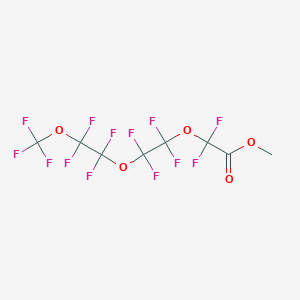molecular formula C8H3F13O5 B063108 Methyl difluoro{1,1,2,2-tetrafluoro-2-[1,1,2,2-tetrafluoro-2-(trifluoromethoxy)ethoxy]ethoxy}acetate CAS No. 169289-58-1