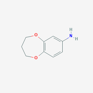 molecular formula C9H11NO2 B063109 3,4-Dihydro-2H-1,5-benzodioxepin-7-amine CAS No. 175136-34-2