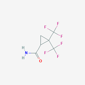 molecular formula C6H5F6NO B6311046 2,2-Bis(trifluoromethyl)cyclopropanecarboxamide CAS No. 2088943-05-7