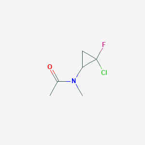 molecular formula C6H9ClFNO B6311460 N-(2-Chloro-2-fluorocyclopropyl)-N-methylacetamide CAS No. 2088941-94-8