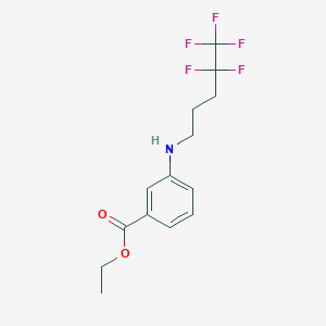 molecular formula C14H16F5NO2 B6311604 Ethyl 3-(4,4,5,5,5-pentafluoropentylamino)benzoate CAS No. 1858250-60-8