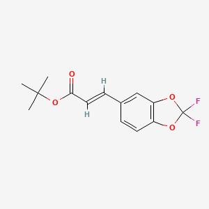 molecular formula C14H14F2O4 B6311761 tert-butyl (2E)-3-(2,2-difluoro-1,3-dioxaindan-5-yl)prop-2-enoate CAS No. 1858264-60-4