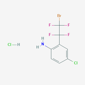 2-(2-Bromo-1,1,2,2-tetrafluoroethyl)-4-chloroaniline hydrochloride;  98%