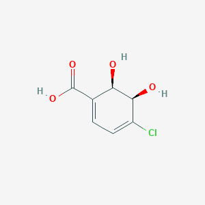 molecular formula C7H7ClO4 B063122 (5R,6R)-4-chloro-5,6-dihydroxycyclohexa-1,3-diene-1-carboxylic acid CAS No. 193338-31-7