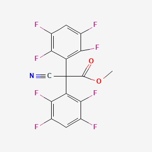 B6312205 Methyl 2-cyano-2,2-bis(2,3,5,6-tetrafluorophenyl)acetate CAS No. 1357623-81-4