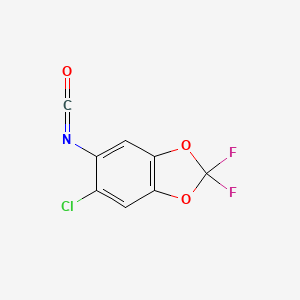 molecular formula C8H2ClF2NO3 B6312265 5-Chloro-6-isocyanato-2,2-difluoro-1,3-benzodioxole CAS No. 1357625-04-7