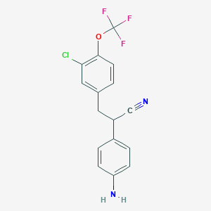 B6312366 4-Amino-alpha-[3-chloro-4-(trifluormethoxy)benzyl]benzeneacetonitrile CAS No. 1357623-86-9