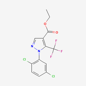 molecular formula C13H9Cl2F3N2O2 B6312412 Ethyl 1-(2,5-dichlorophenyl)-5-(trifluoromethyl)-1H-pyrazole-4-carboxylate CAS No. 1245011-12-4