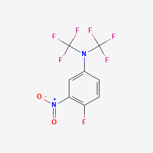 molecular formula C8H3F7N2O2 B6312532 N,N-Bis(trifluoromethyl)-4-fluoro-3-nitroaniline CAS No. 1357625-55-8