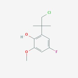 B6312561 2-(1-Chloro-2-methylpropan-2-yl)-4-fluoro-6-methoxyphenol CAS No. 1357625-88-7
