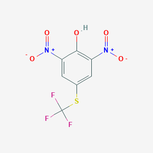 molecular formula C7H3F3N2O5S B6312584 2,6-Dinitro-4-[(trifluoromethyl)thio]phenol CAS No. 1357625-84-3