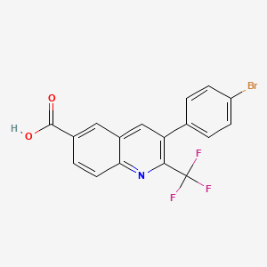 B6312612 6-Acetyl-3-(4-bromophenyl)-2-(trifluoromethyl)quinoline CAS No. 1357626-34-6