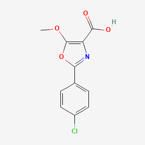 B6312647 2-(4-Chlorophenyl)-5-methoxy-1,3-oxazole-4-carboxylic acid CAS No. 1357625-48-9