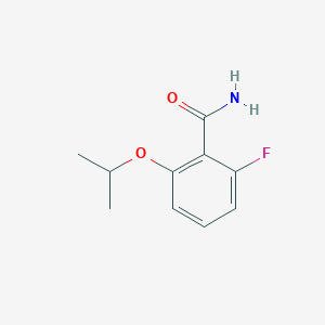 molecular formula C10H12FNO2 B6312758 2-Fluoro-6-(isopropoxy)benzamide, 90% CAS No. 1357624-28-2