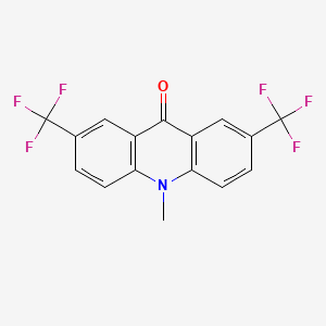 molecular formula C16H9F6NO B6312779 N-Methyl-2,7-bis(trifluoromethyl)acridone CAS No. 1357625-77-4