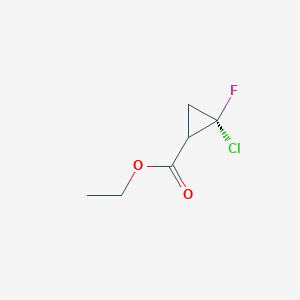 molecular formula C6H8ClFO2 B6312821 Ethyl (2R)-2-chloro-2-fluorocyclopropanecarboxylate CAS No. 727721-34-8