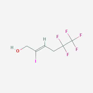 5,5,6,6,6-Pentafluoro-2-iodohex-2-en-1-ol