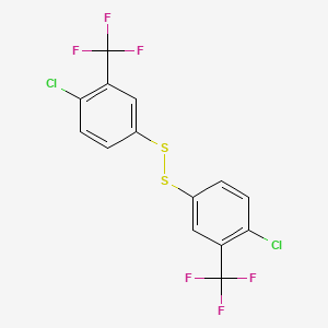 molecular formula C14H6Cl2F6S2 B6312941 Bis[4-chloro-3-(trifluoromethyl)phenyl]disulfide CAS No. 4235-80-7