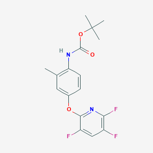 B6312973 2-Methyl-4-(3,5,6-trifluoropyridinyl-2-oxy)phenylcarbamic acid tert-butyl ester CAS No. 1357626-20-0