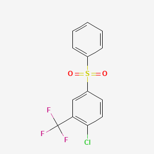 molecular formula C13H8ClF3O2S B6313010 (4-Chloro-3-trifluoromethyl)phenylsulfonylbenzene CAS No. 1357627-03-2