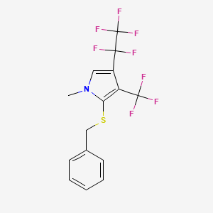 1-Methyl-3-(pentafluoroethyl)-5-[(phenylmethyl)thio]-4-(trifluoromethyl)-1H-pyrazole