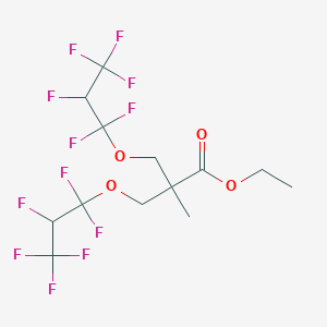 2,2-Bis-(3,3,4,5,5,5-hexafluoro-2-oxo-pentyl)propionic acid ethyl ester