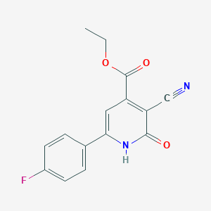 3-Cyano-6-(4-fluorophenyl)-1,2-dihydro-2-oxo-4-pyridine carboxylic acid ethyl ester